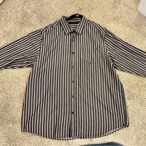 Sean John XXXL Original Fit Black Red  Stripe Shirt Big & Tall Retro Streetwear